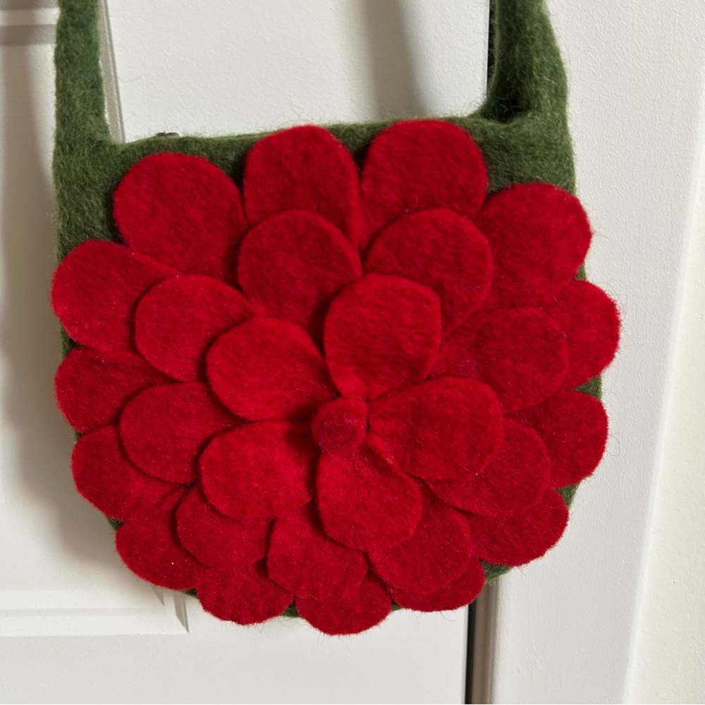 Gorgeous Handmade Felt Shoulder Drop Bag